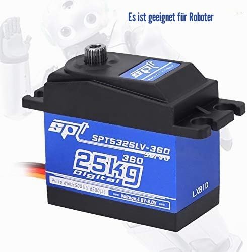 SPT5525LV-360 25KG RC Servo, 4,8V-6,0V Digital Servo 25KG Kontinuierliche Rotation Metall Mit Zubehö