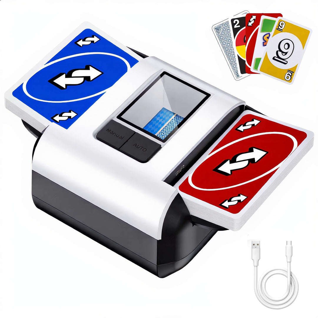 Automatischer Kartenmischer 1-2 Deck, Automatischer Mischmaschine Karten, Wiederaufladbarer Kartenmi