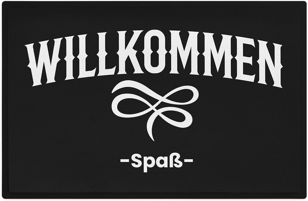 Trendation - Willkommen - Spass Fussmatte Mit Spruch Geschenk Lustig Innen und Aussenbereich 60x40 c