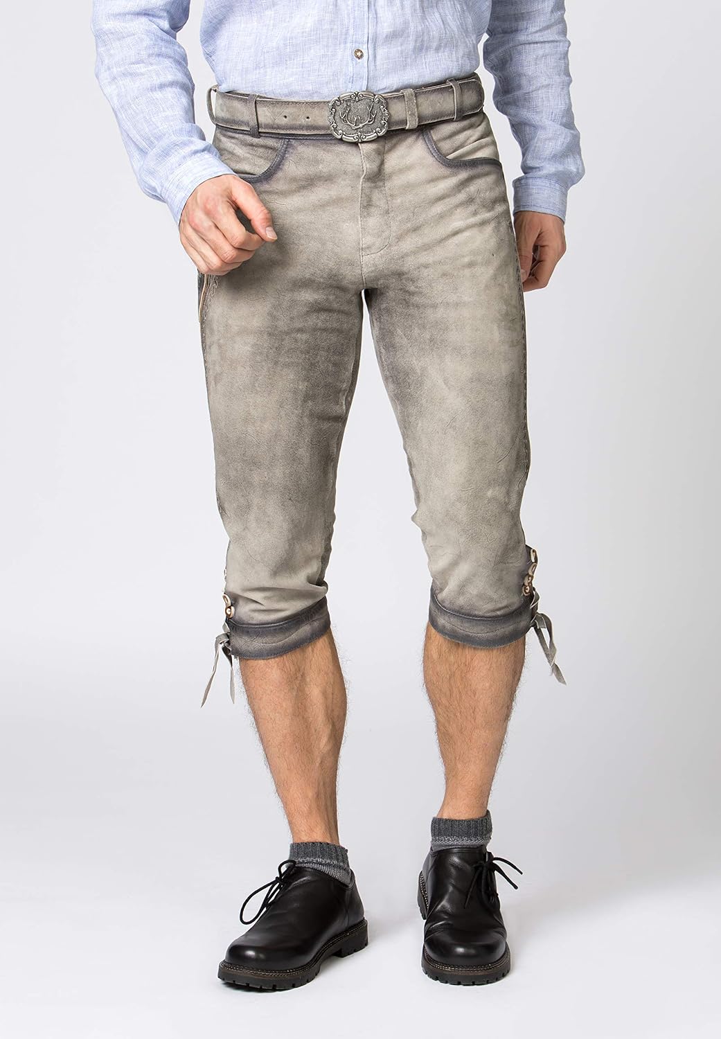 Stockerpoint Siggi2 Herren Trachtenlederhose 46 Rauch Geäscht, 46 Rauch Geäscht