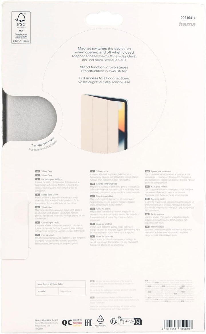Hama Hülle für iPad Air 4. Generation 2020 / 5. Generation 2022 10,9 Zoll (aufklappbares Case für Ap