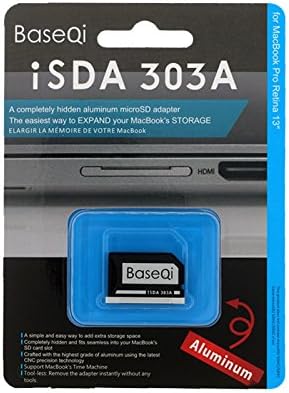 BaseQi Micro-SD-Adapter aus Aluminium für MacBook Pro Retina, 13 Zoll (33 cm)