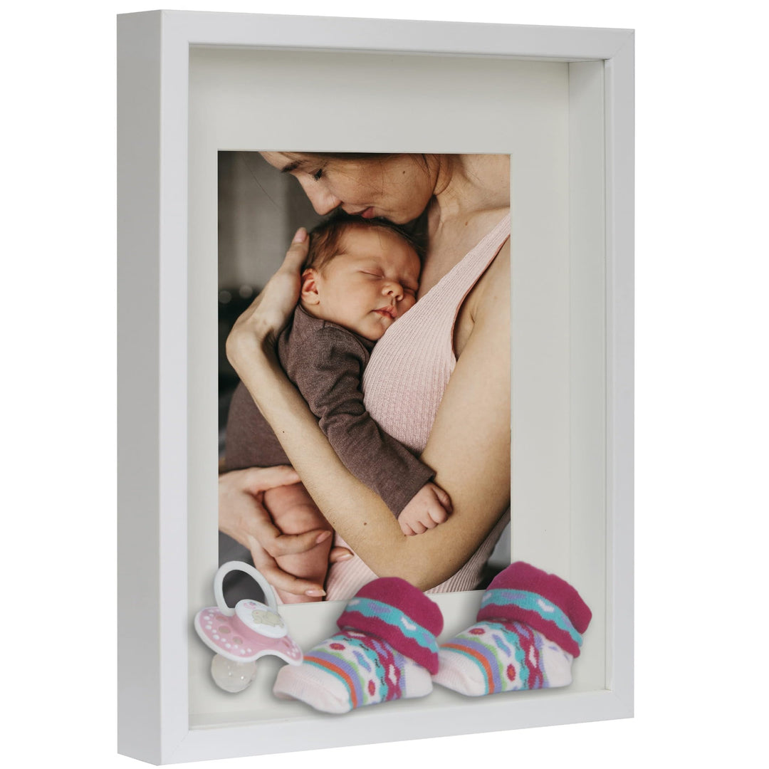 BD ART Box 3D 21x30 cm Objektrahmen Bilderrahmen, Rechteckig Weiss zum befüllen, tiefer für objekte,