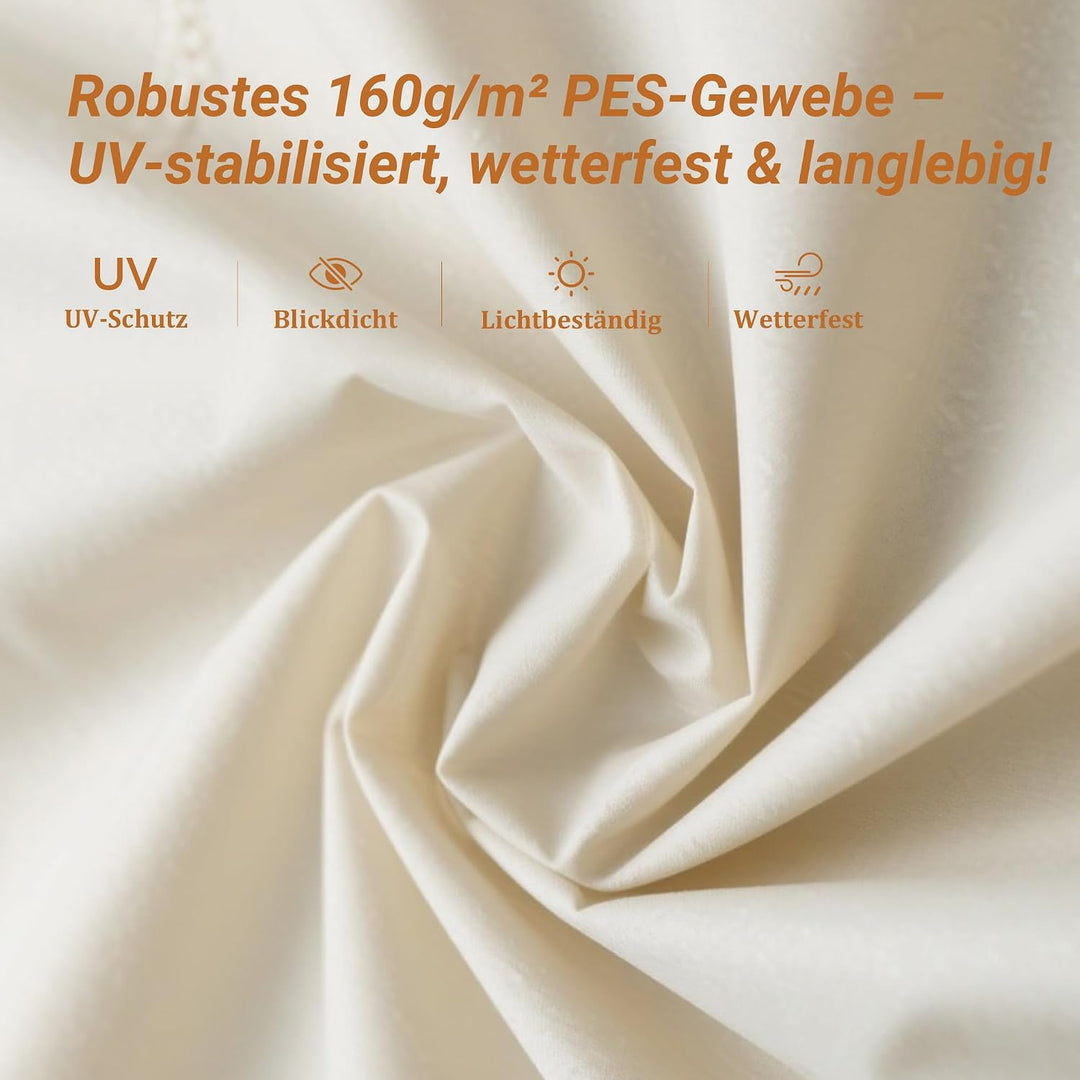 Balkon Sichtschutz 90x500cm, Blickdicht &amp; wetterfest – Balkonabdeckung und Windschutz mit Ösen und K