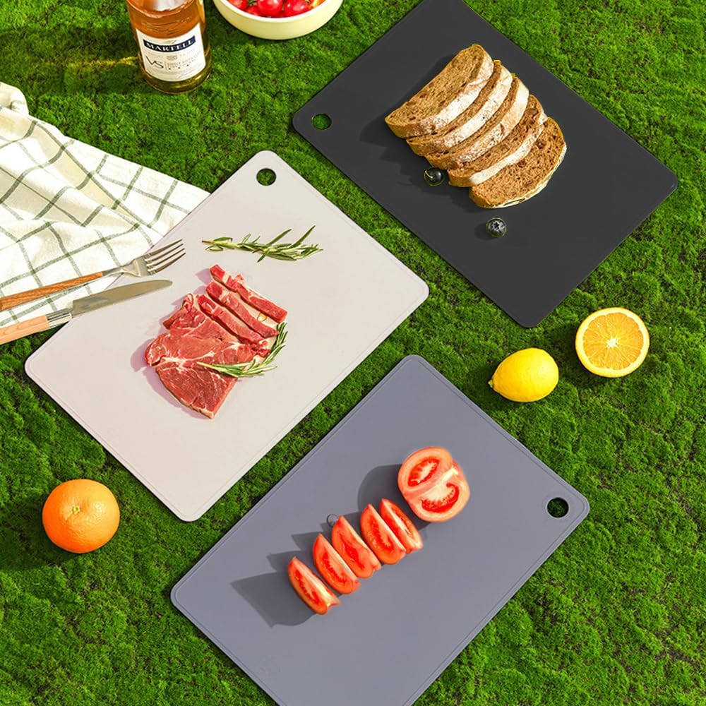 TPU Schneidebrett Flexibles BPA-frei mit Messer- und Saftrille kratzfeste flexible Schneidebretter f