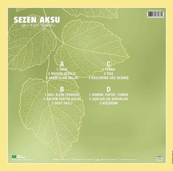 Sezen Aksu Deli Kızın Türküsü 33 Devir Plak ( 2 Plak ) (Schallplatte) Long Play Record Vinly Saisona