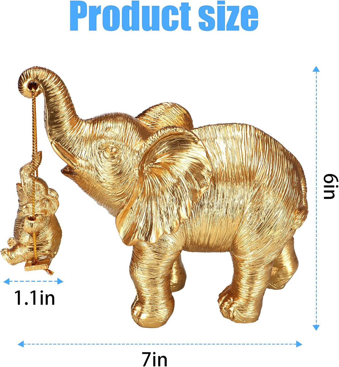 Elefantenstatue Gold Elefant Dekor Bringt Glück, Gesundheit, Stärke Elefant Geschenke für Frauen, Ma