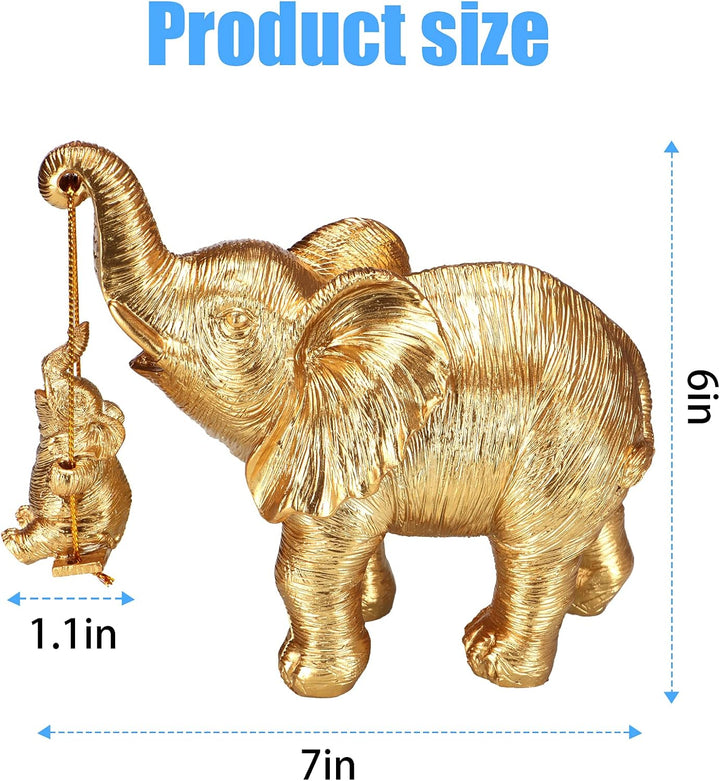 Elefantenstatue Gold Elefant Dekor Bringt Glück, Gesundheit, Stärke Elefant Geschenke für Frauen, Ma