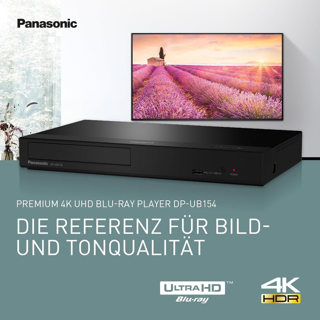 Panasonic DP-UB154EG-K Ultra HD Blu-ray Player in schwarz (HDR10+, 4K Blu-ray Disc, 4K VoD, Dolby At