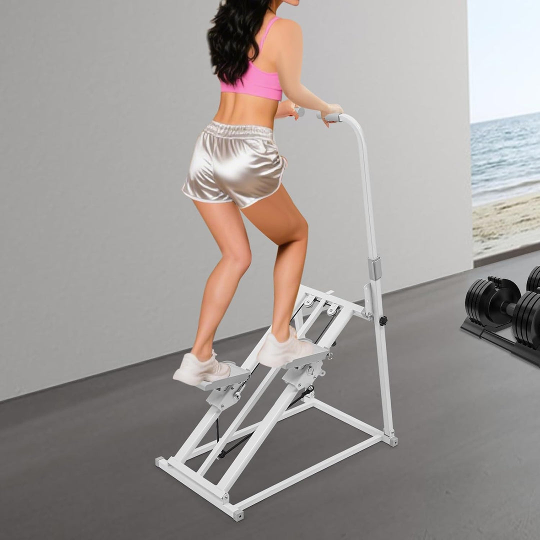 Treppensteiger Fitnessgerät Klappbar Vertikaler Climber Stepper Treppenstepper mit 3 Stufen Einstell