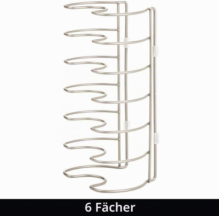 mDesign Abtropfgestell aus Metall für Töpfe, Pfannen und Deckel - Kompakter Deckelhalter für Küchens