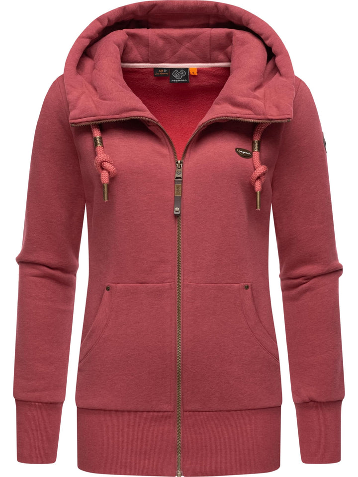 Ragwear Damen Zip-Hoodie Kapuzenjacke Sweatjacke Neska Zip XS-6XL M Raspberry23, M Raspberry23