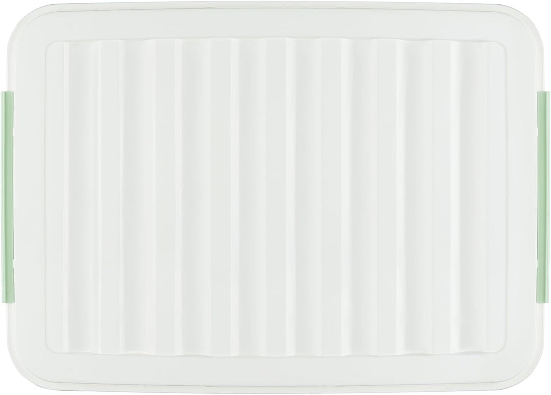 Cetomo 55 l x 4 Kunststoff-Aufbewahrungsbox, grün, Tragetasche, Organisationsbehälter mit robustem D
