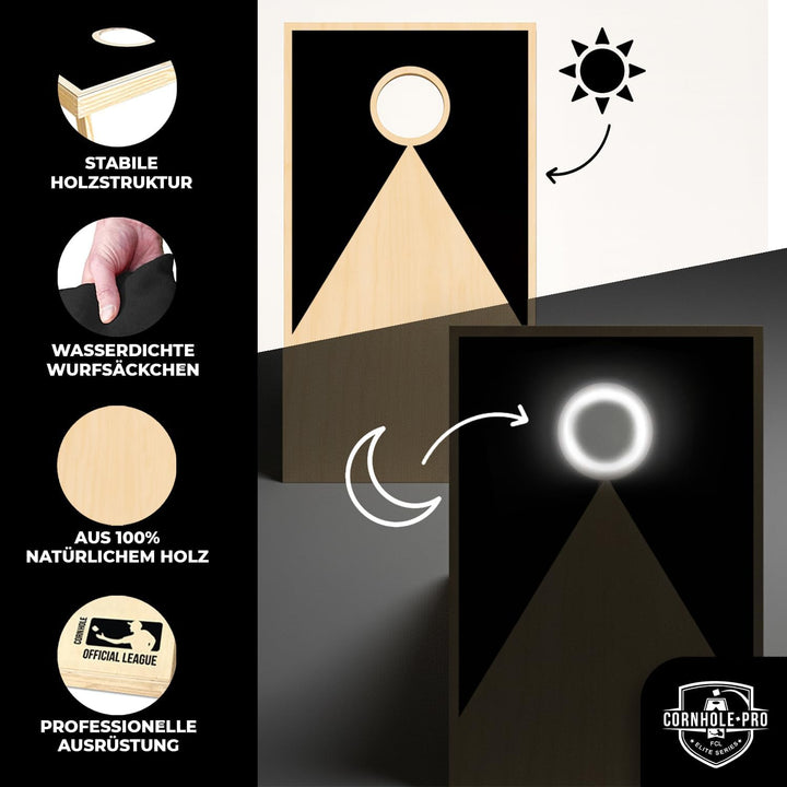 Original Offizielles Cornhole | Amerikanisches Cornhole mit LED-Leuchten | Offizielle Abmessungen |