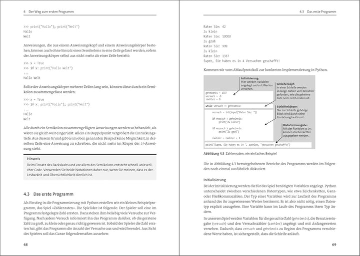 Python 3: Das umfassende Handbuch: Über 1.000 Seiten Sprachgrundlagen, OOP und Beispielprogramme