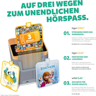 tigermedia tigerbox Startpaket grau Hörbox Audioplayer Kinder Hörspiel Hörbuch Lied für Kinderbeschä