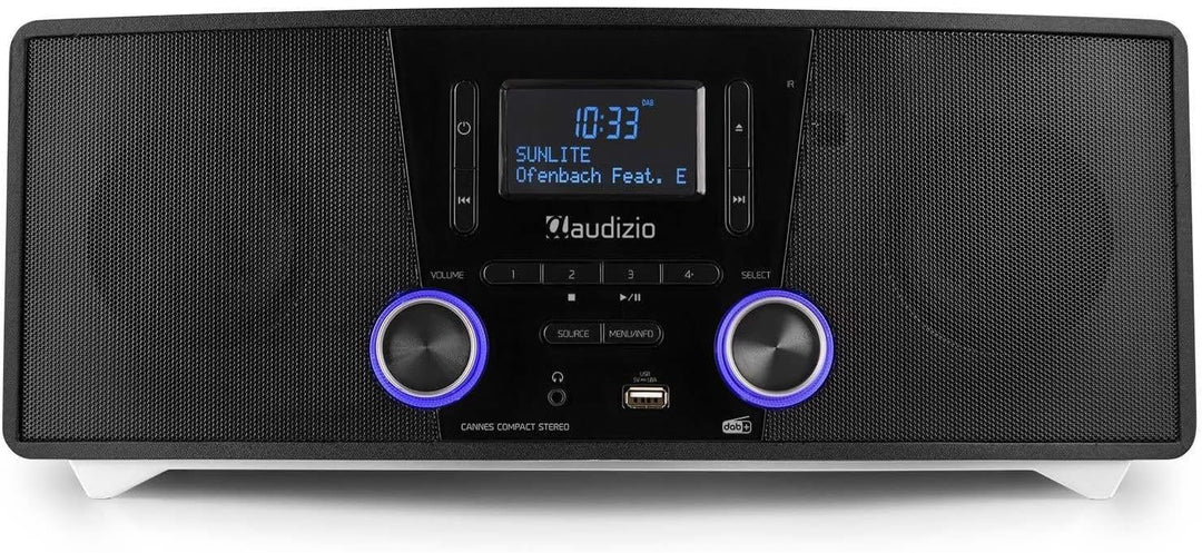 Audizio Cannes Stereo DAB Radio mit CD Player, Bluetooth Stereoanlage Kompaktanlage mit Fernbedienun