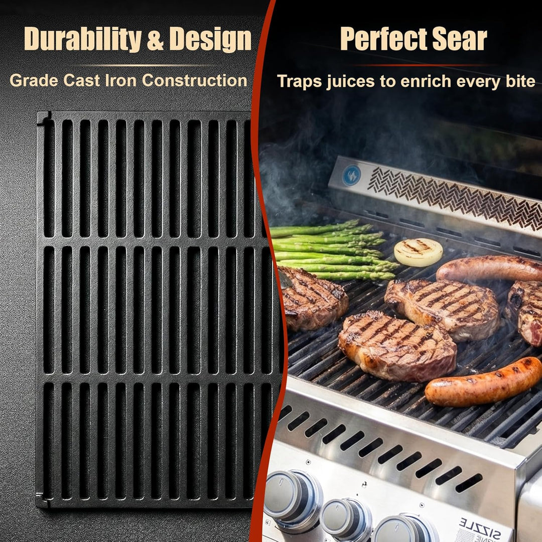 Denmay 45 x 70cm Gusseisen Grillroste für Rösle Videro G4-S, Grillrost Ersatzteile für Enders Kansas