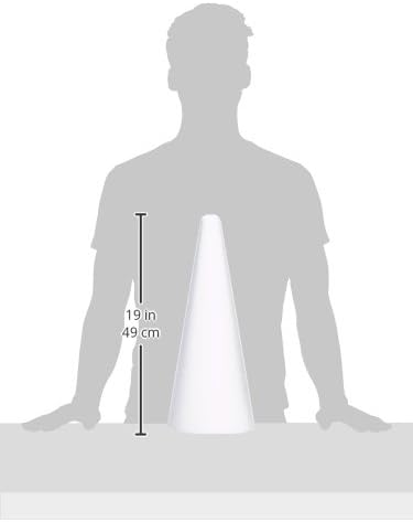 Rayher Styropor-Kegel voll ø 20 cm, Höhe 50 cm , 3003800, Höhe 50 cm