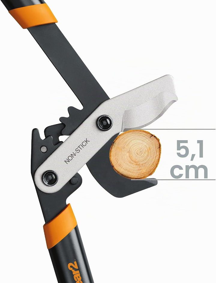 Fiskars 394801-1003 PowerGear2 Bypass Lopper, 32 Inch, Black/Orange, US import