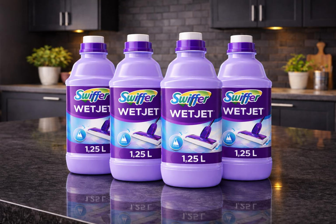 Swiffer Wetjet Lösung Nettoyante für Besen Spray, 4er Pack (4 x 1,25 l) 1.25 l (4er Pack), 1.25 l (4