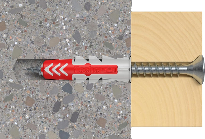 fischer Red-Box DuoPower, Sortimentsbox mit 280 DuoPower Dübeln (30 Stk. 5 x 25, 140 Stk. 6 x 30, 80