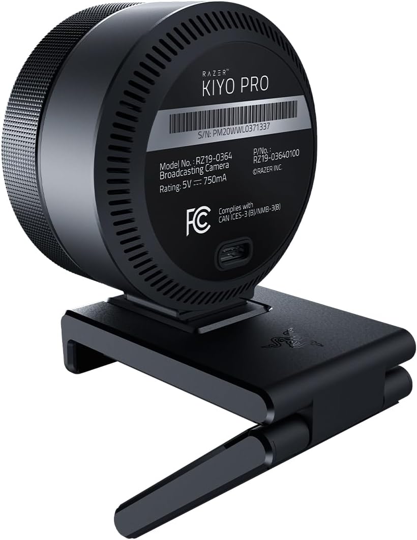Razer Kiyo Pro - USB Streaming Kamera mit Hochleistungslichtsensor und Ständer (Webcam, Full HD Vide