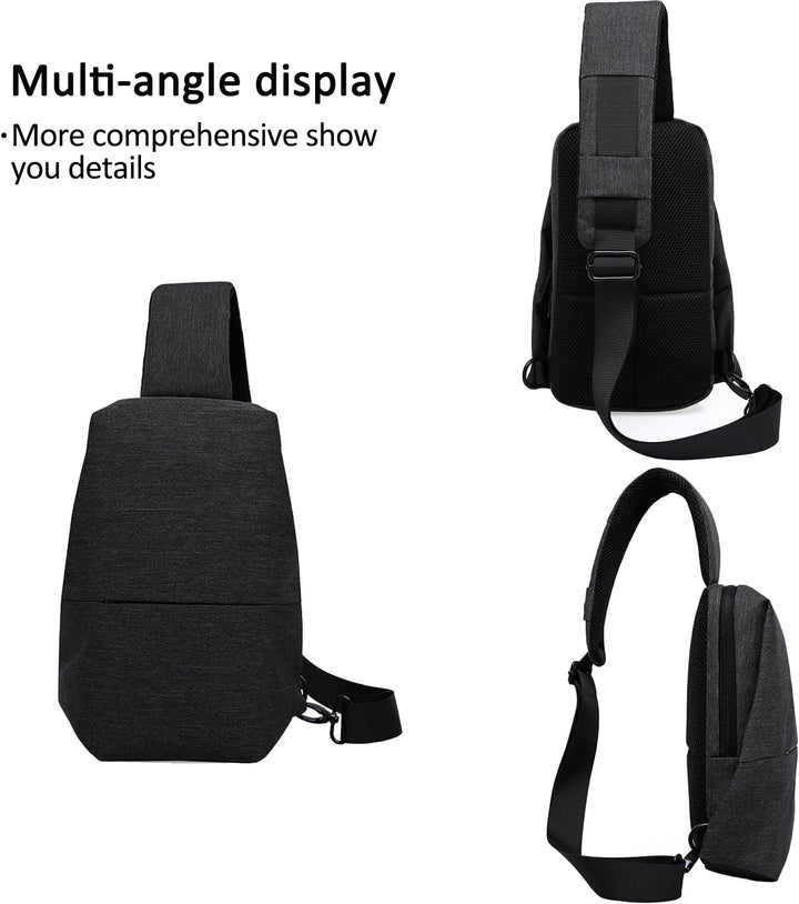 FANDARE Leicht Brusttasche Sling Bag Tragbar Schultertasche Herren Damen Shoulder Crossover Rucksack