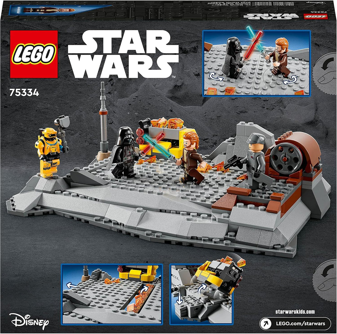 LEGO 75334 Star Wars Obi-Wan Kenobi vs. Darth Vader, Spielset mit Duell-Plattformen und Minifiguren,