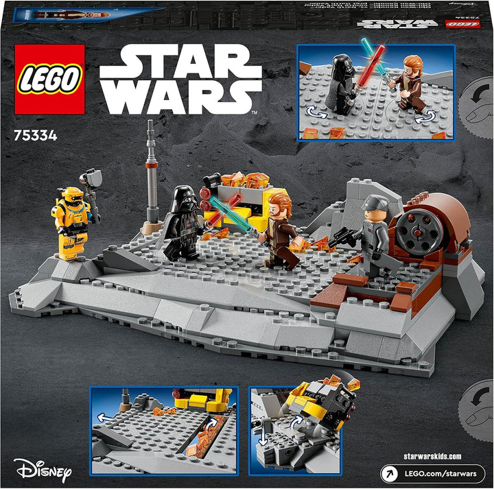 LEGO 75334 Star Wars Obi-Wan Kenobi vs. Darth Vader, Spielset mit Duell-Plattformen und Minifiguren,