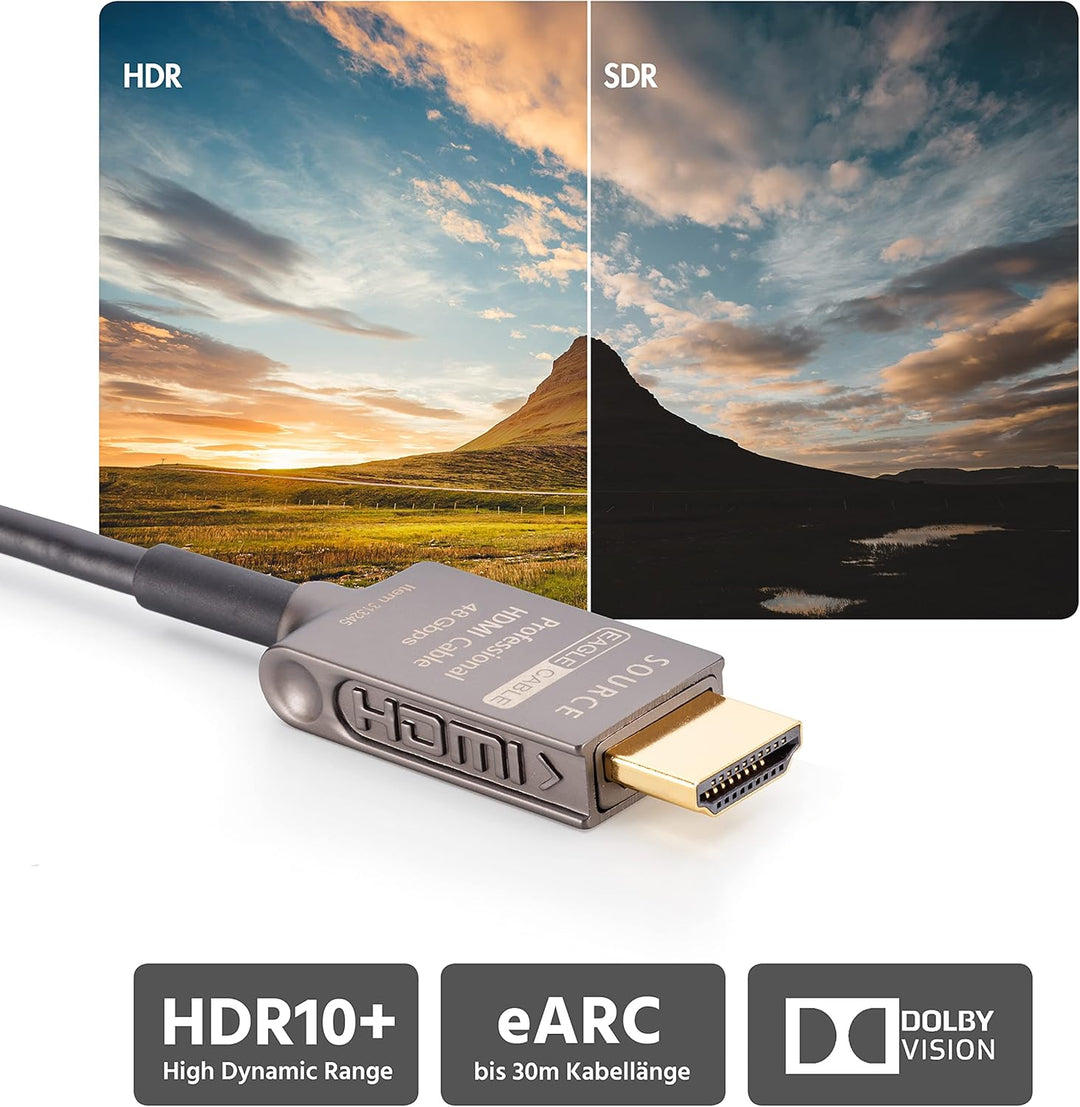 Eagle Cable by INAKUSTIK – 313245030 - Deluxe Ultra High Speed HDMI 2.1 Kabel | 30m | 48 Gbps | Lich