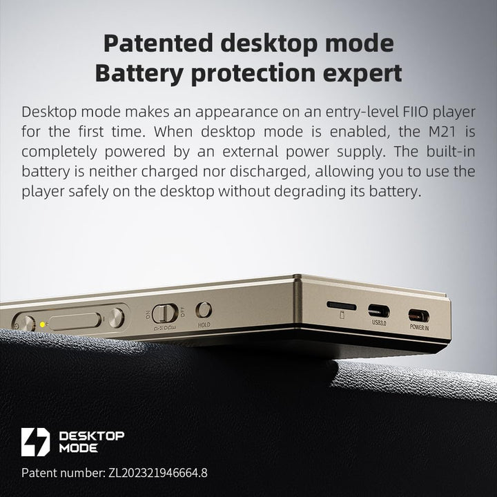 FiiO M21 Android 13 tragbarer Musik-Player, MP3, Snapdragon 680, 4 x CS43198 DAC-Chips, Hi-Res-Audio