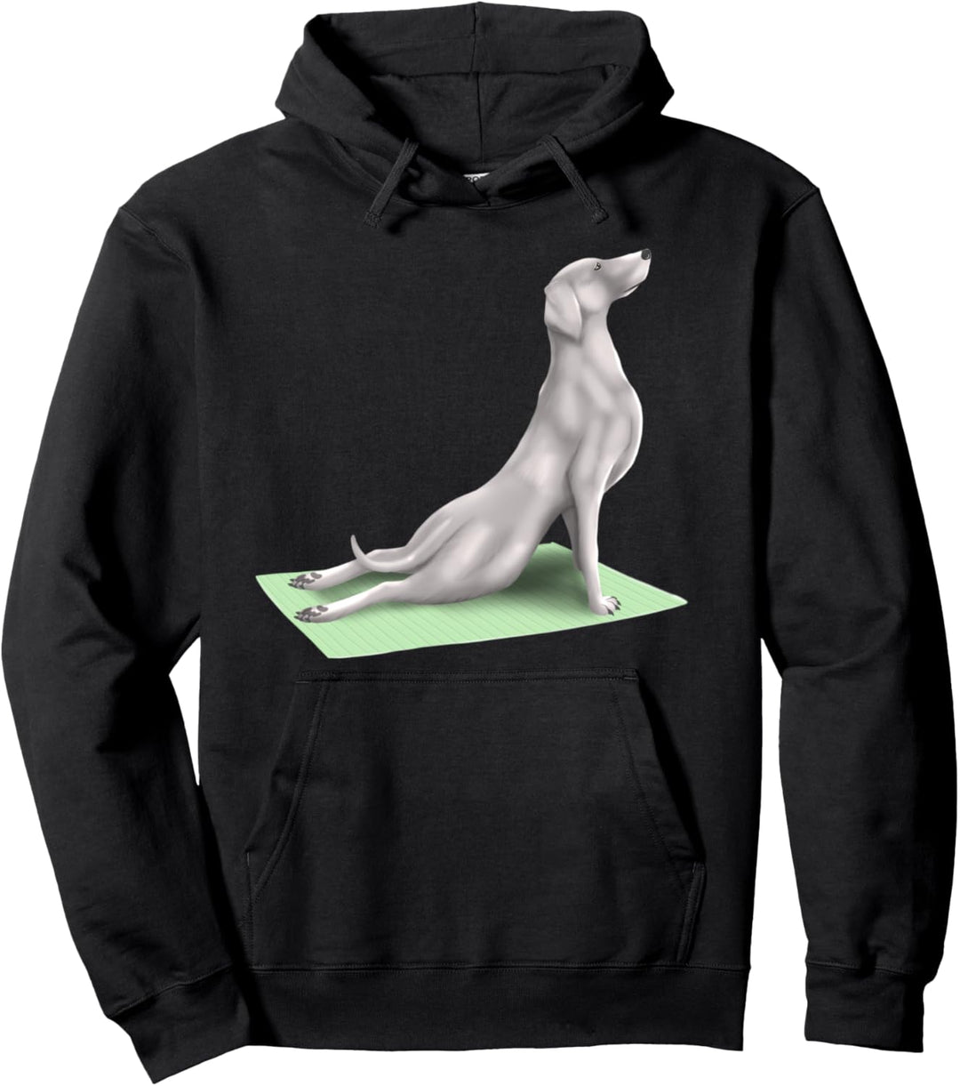 Weimaraner Dog Yoga Pose Meditation Zen Workout Exercise Pullover Hoodie