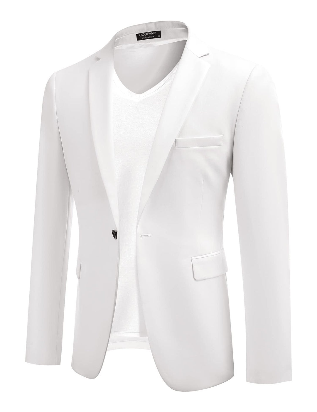 COOFANDY Herren Sakko Sportlich Freizeit Blazer Business Sakko Anzugjacke 1 Knöpfe Einfarbig Regular