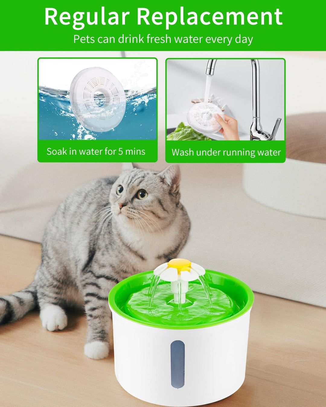 8 Stück Katzenbrunnen Filter,Cat Water Fountain Filters,Ersatzfilter Trinkbrunnen für Katze,Aktivkoh