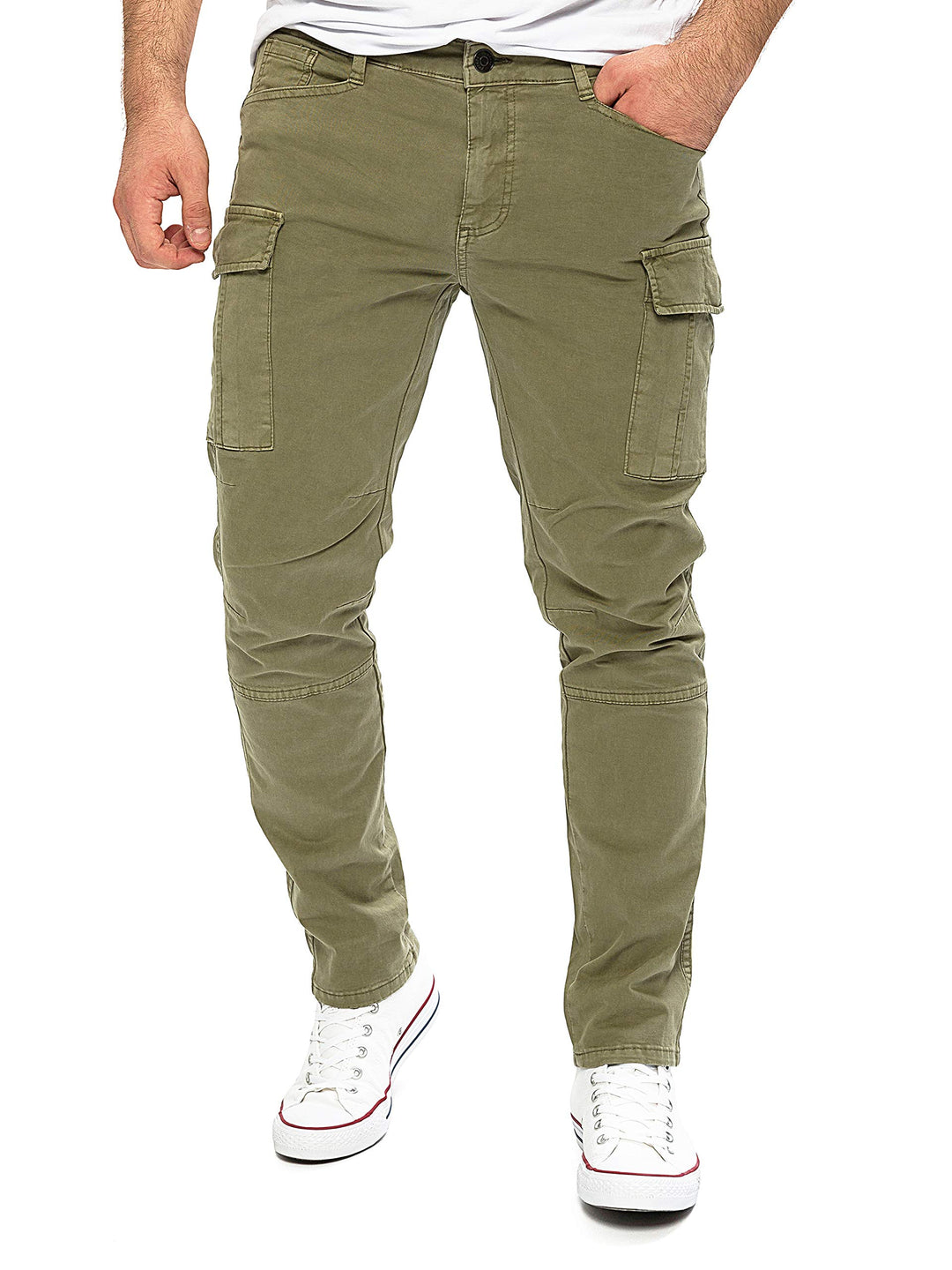 Yazubi Jayden - Herren Cargo Hose - Baumwoll Cargo Jeans 29W / 30L Grün (Dusky Green 170517), 29W /