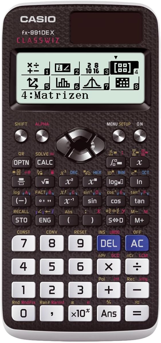 Casio FX-991DE X Schulrechner mit Schutztasche, Wissenschaftlicher Taschenrechner – ideal für Schule