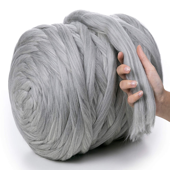 MeriWoolArt® 100% XXL Merino Wolle Garn 4-5cm Dicke Wolle Garn, Filzwolle Trockenfilzen Nassfilzen,