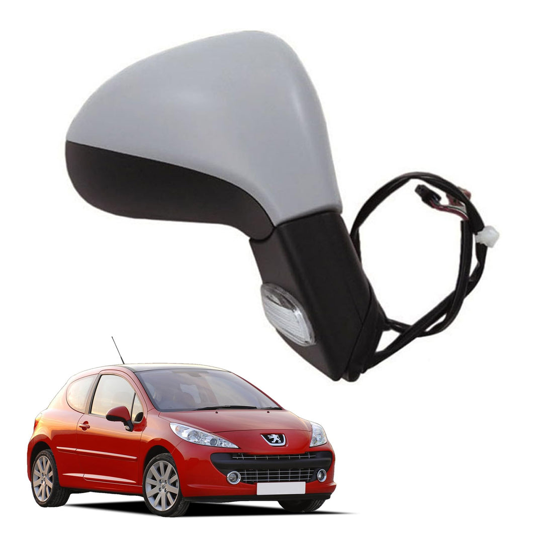 Convitex Aussenspiegel spiegel rechts für Peugeot 207 baujahr 2006- elektrisch TempSensor mit Blinke