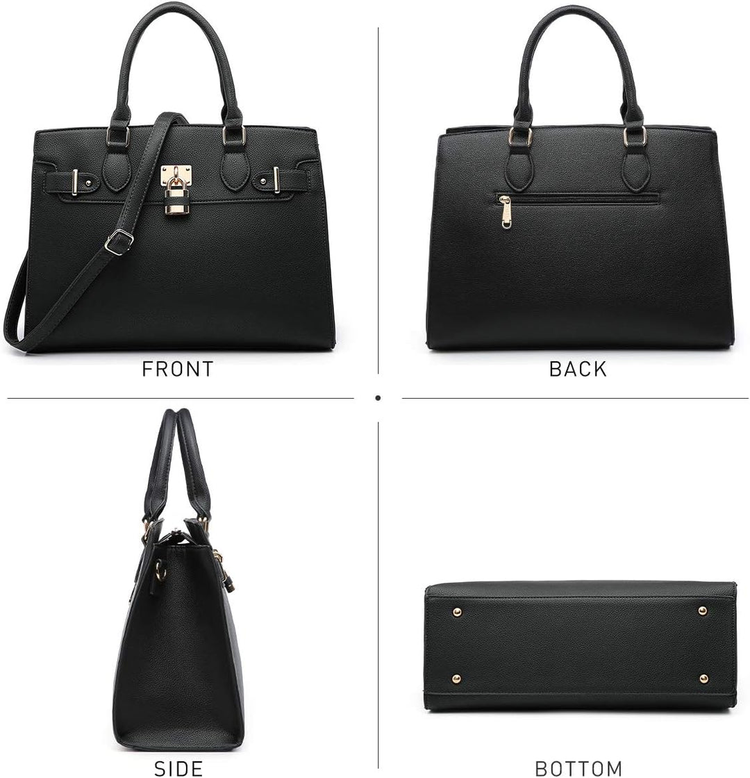 Dasein Women Handbags and Purses Ladies Shoulder Bag Top Handle Satchel Tote Work Bag with Matching