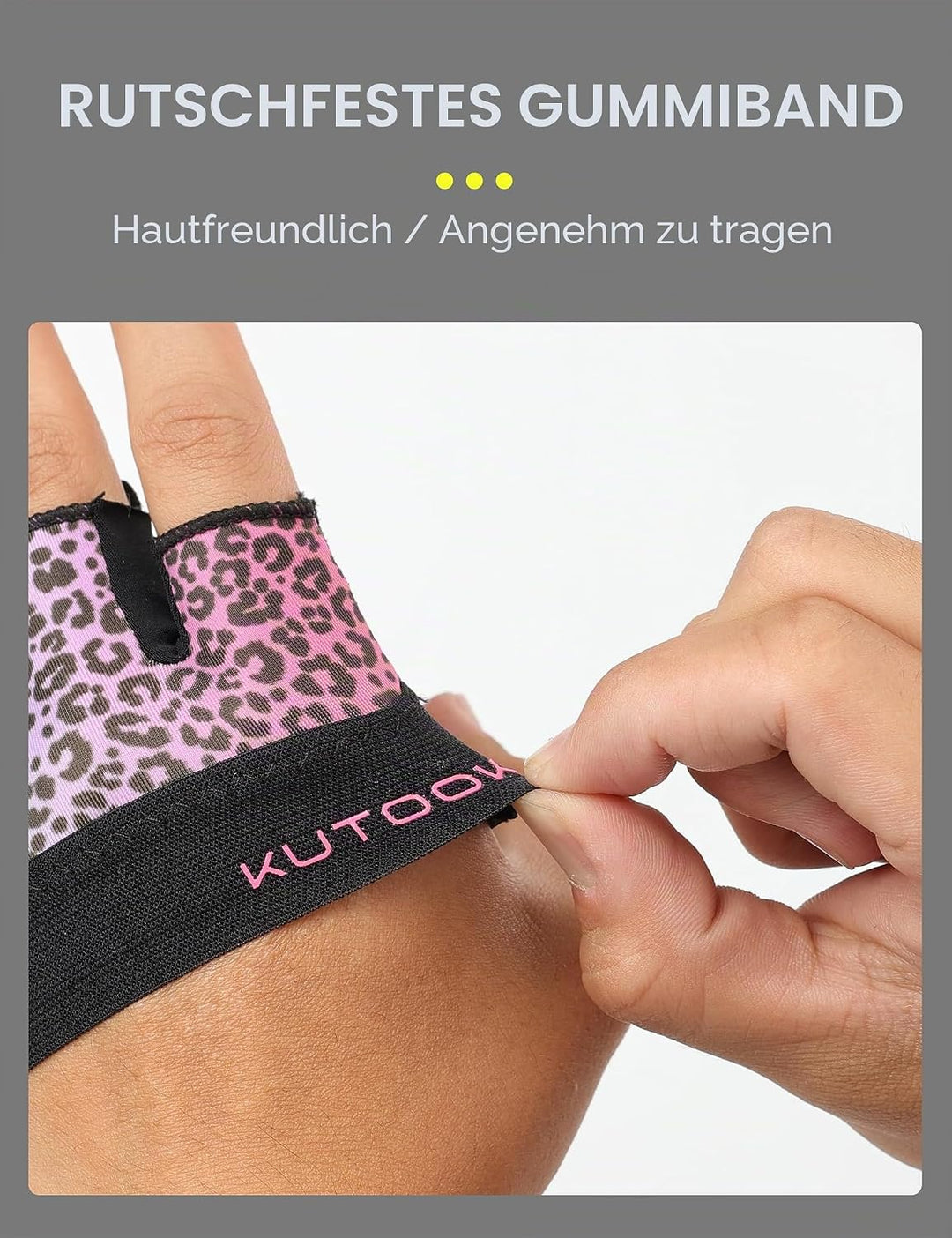 KUTOOK Mini Fitnesshandschuhe Herren/Damen 3mm XRD Gepolstert rutschfeste Halb Handschuhe für Gym Pu