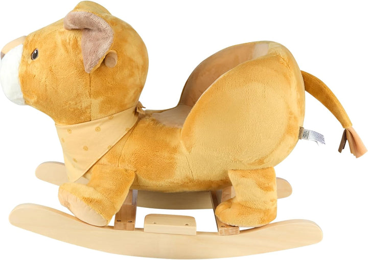 Sterntaler Schaukeltier Löwe Leo - Schaukelpferd aus Flausch & Holz - weiche Sitzfläche - Spielzeug
