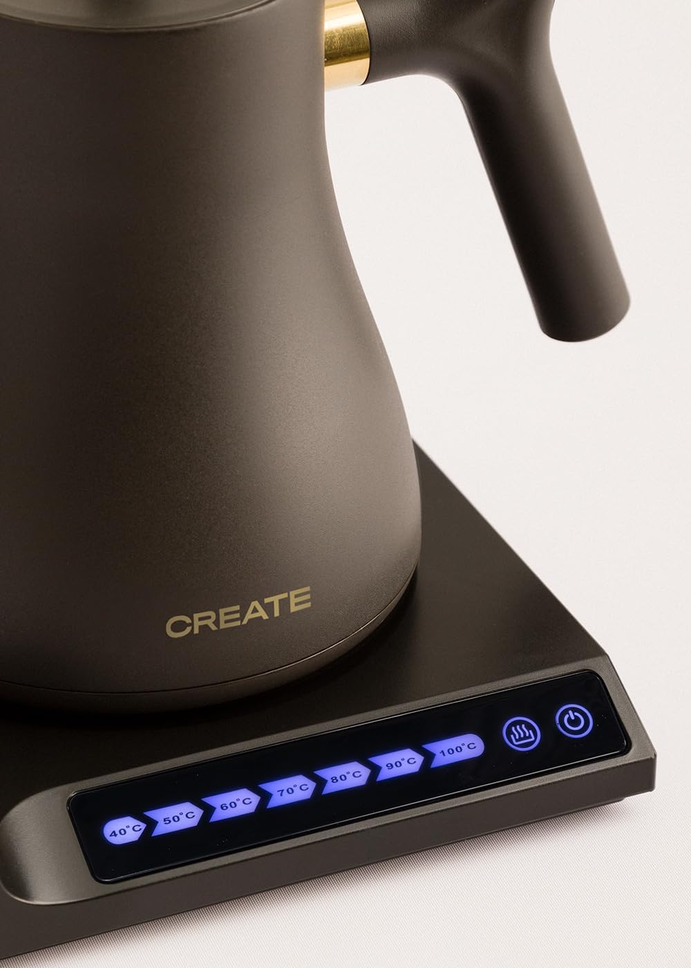 CREATE/HATTORI SWAN/Elektrischer Wasserkocher 0,5L Schwarz/Warmhalten, Sicherheitssystem, Thermostat