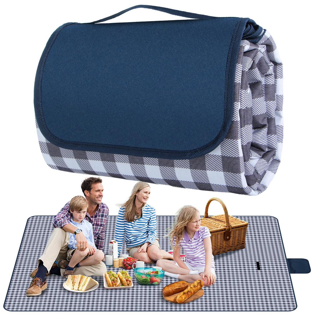 Grosse Picknickdecke Wasserdicht, 300 x 200 cm Picknickmatte, maschinenwaschbar, zusammenklappbar un