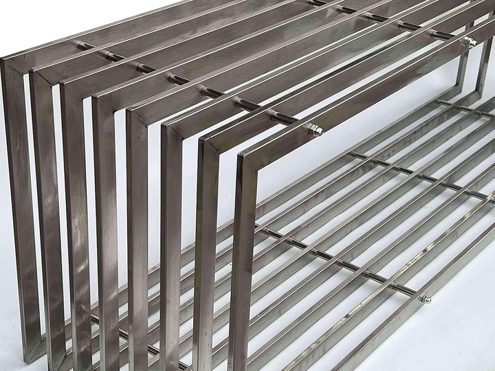 DanDiBo Kaminholzregal Innen Edelstahl Metall Kaminholzständer 96429 Brennholzregal 150 cm Holzkorb