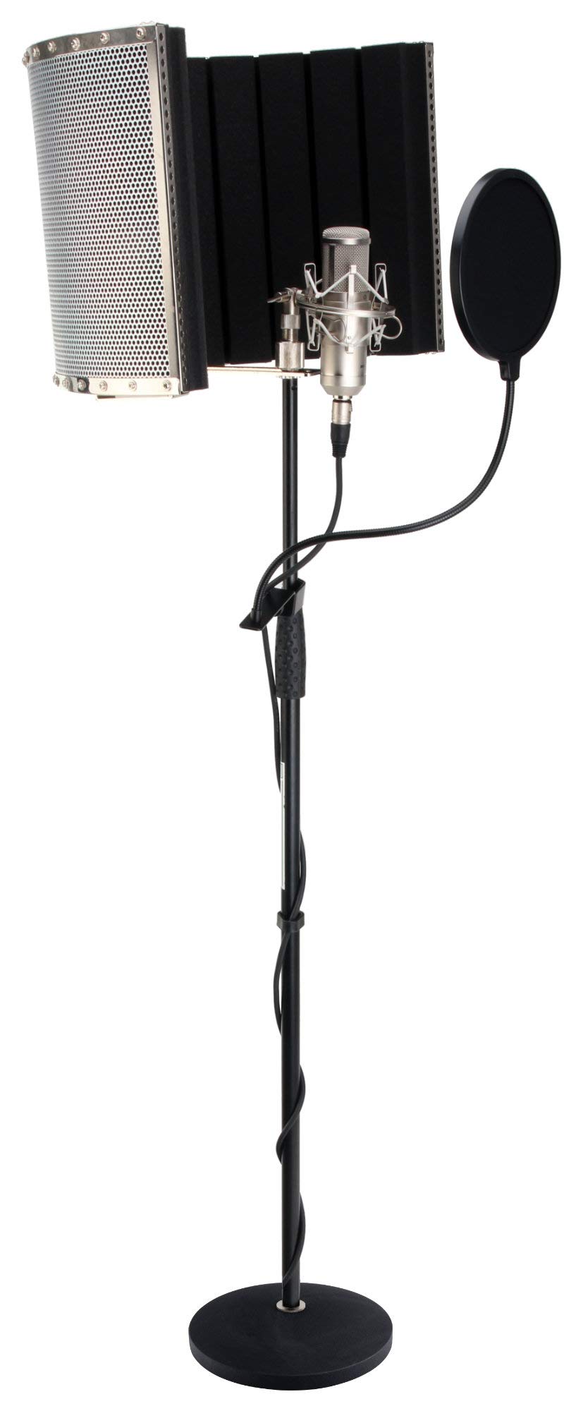 Pronomic CM-100S Studio Grossmembranmikrofon XLR-Kondensatormikrofon inkl. Popkiller und Micscreen S