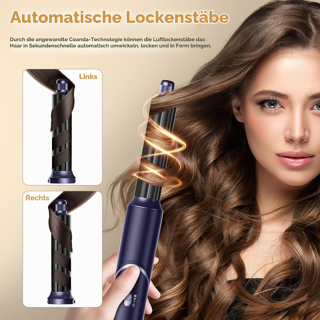 UKLISS Airstyler 5 in 1 Hairstyler Luft-Lockenstab Ionen Haartrockner Warmluftbürste Multistyler 5 i