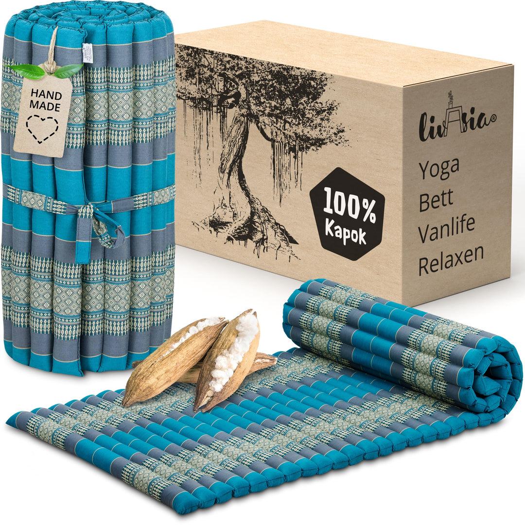 livasia Rollmatte Rollmatratze M schmal Einzelbett - 200x75x4,5cm - Gästebett Gästematratze 1 Person