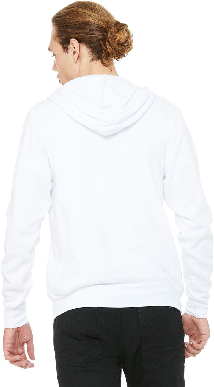 Bella 3739 Unisex Fleece Fleece Full Zip Hoodie M Weiss, M Weiss