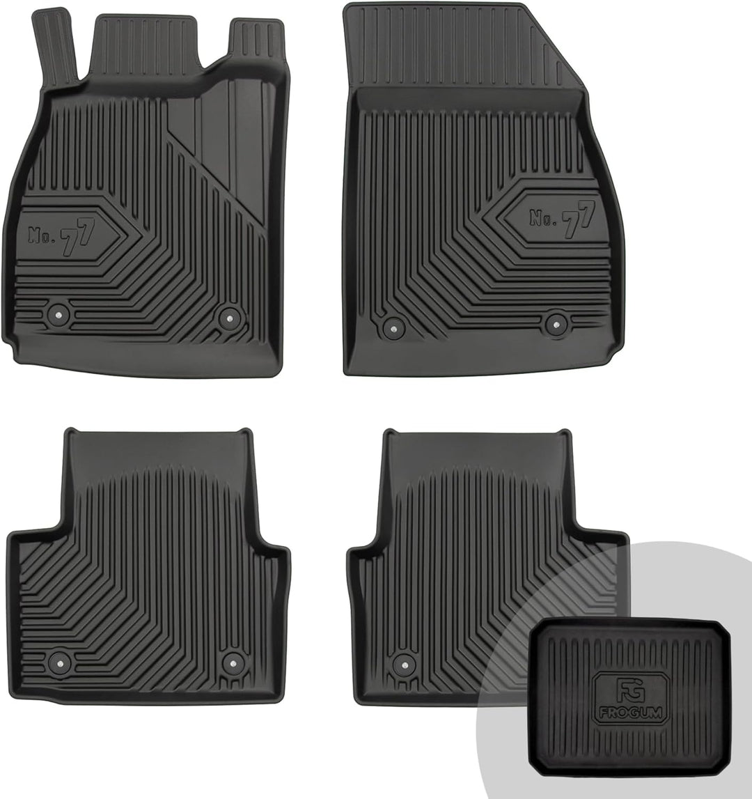 FROGUM No.77 Gummimatten Ganzjahresset von Auto Fussmatten Autofussmatten für Opel Insignia A 2008-2
